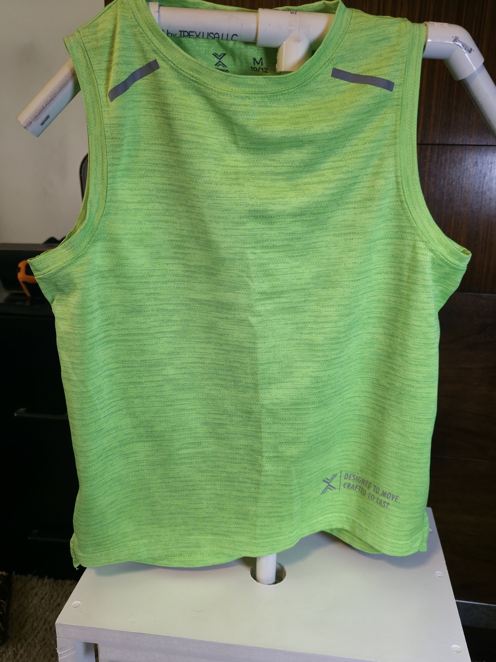 Xersion Neon Green Girls' Athletic Tank Top
